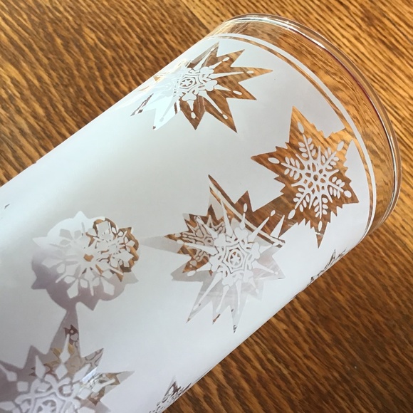 Vintage Federal Glass Frosted Atomic Snowflake Tumblers Set of 4 EUC - Picture 3 of 13